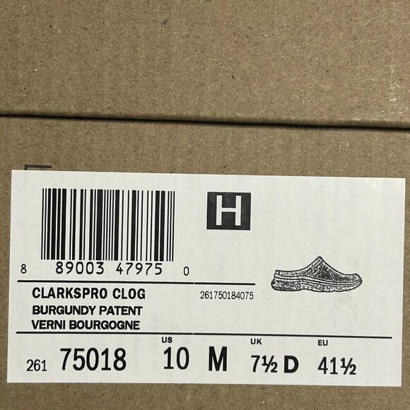 Clarks Women's ClarksPro Slip-on Clog Size 10 Burgundy Slip-resistant Flexible - Picture 9 of 12